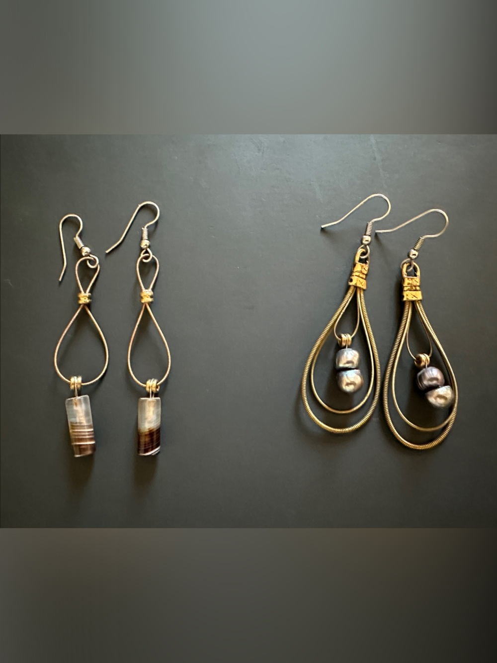 Upcycled Guitar String Drop Earrings
